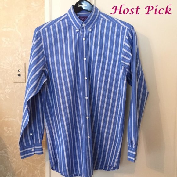 Ralph Lauren Purple Label Other - RALPH LAUREN PURPLE LABEL blue stripe shirt sz L